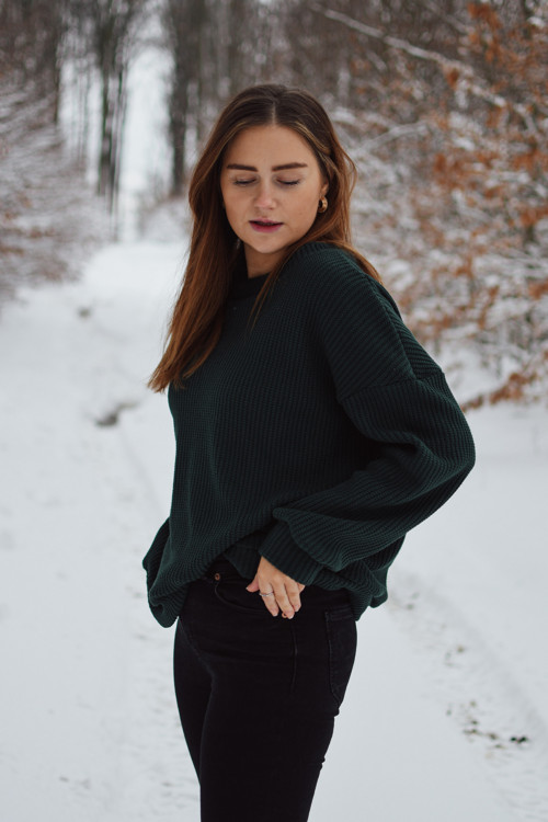 Svetr ERIN oversize dark green — foto 5