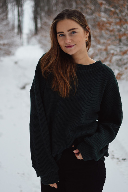 Svetr ERIN oversize dark green — foto 2