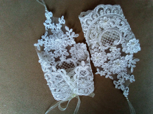 Ivory svatební rukavice 2 — foto 3
