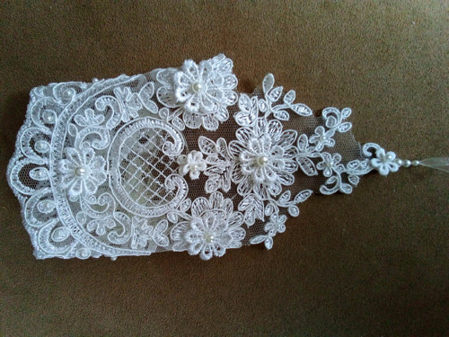 Ivory svatební rukavice 2 — foto 4