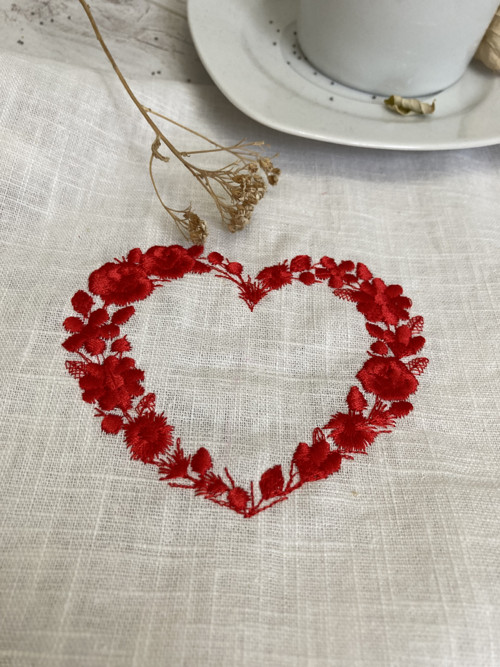 Ľanová utierka ,,red SRDCE" — foto 4