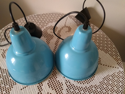 Modré závěsné lampy — foto 3