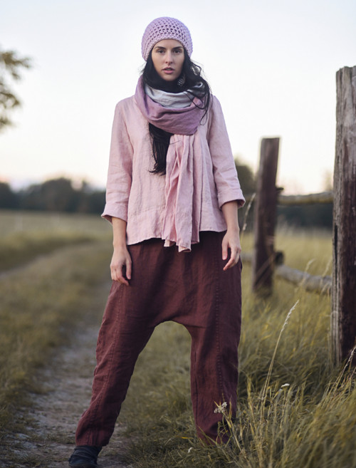 Lněná halena Pudrová — foto 6