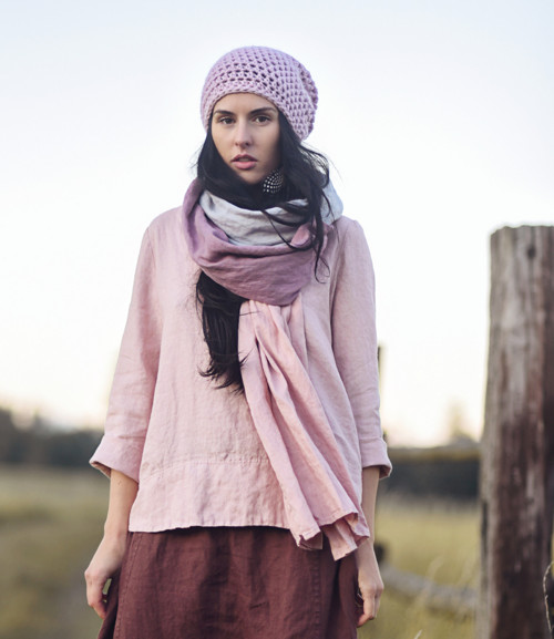 Lněná halena Pudrová — foto 3