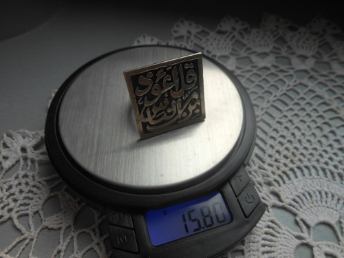 Stříbrný masívní arabský prsten — foto 3