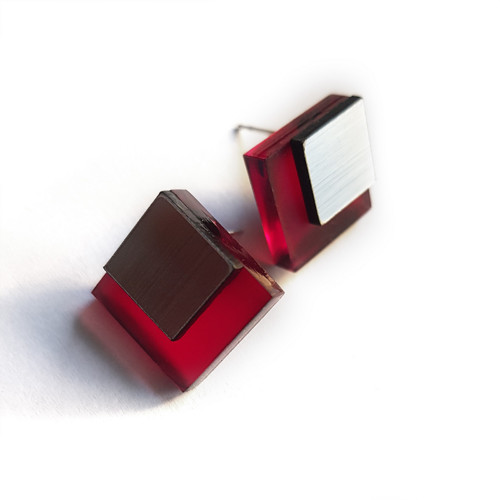 COMBI SQUARES wine/silver — foto 2