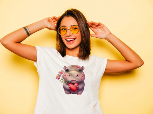 Tričko Love Hippo With Heart — foto 2
