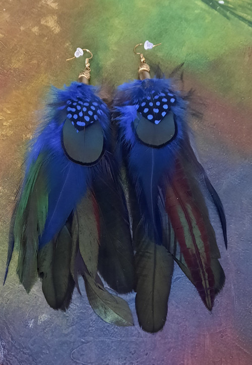 Originální peříčkové náušnice — foto 3