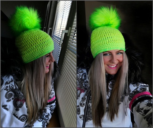 Neonový háčkovaný kulich /SKLADEM — foto 2