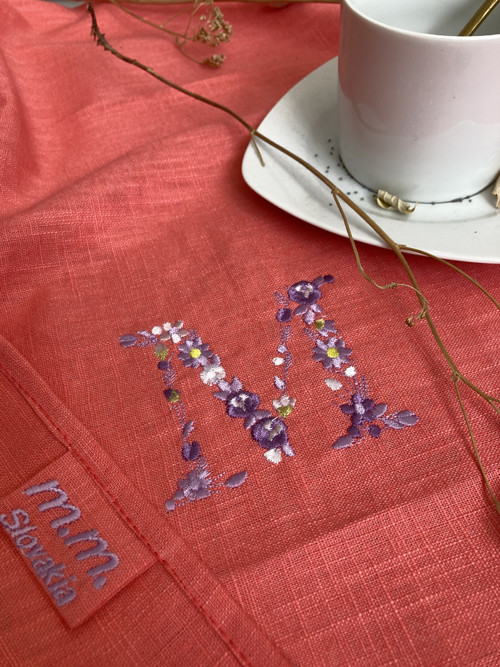 Ľanová utierka s výšivkou ,,MONOGRAM" — foto 4