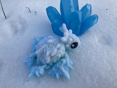 Sněhová želva - 10cm, 3D tisk — foto 3