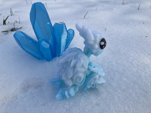 Sněhová želva - 10cm, 3D tisk — foto 2