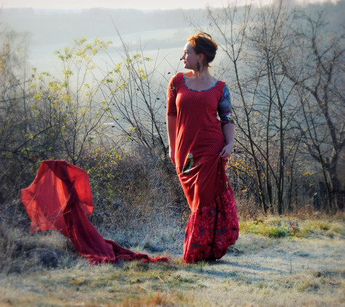 "Red for You" dlouhé šaty — foto 6