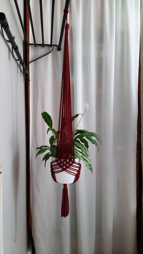 Macramé závěs na květináč 1 — foto 6
