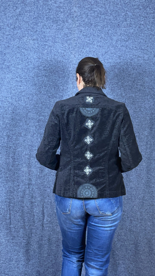 Sametové sako se vzorem Paisley — foto 2