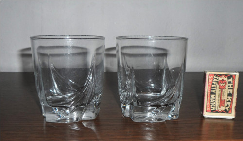 2x atypická SKLENICE, servírovací SKLENIČKY — foto 2