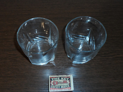2x atypická SKLENICE, servírovací SKLENIČKY — foto 3