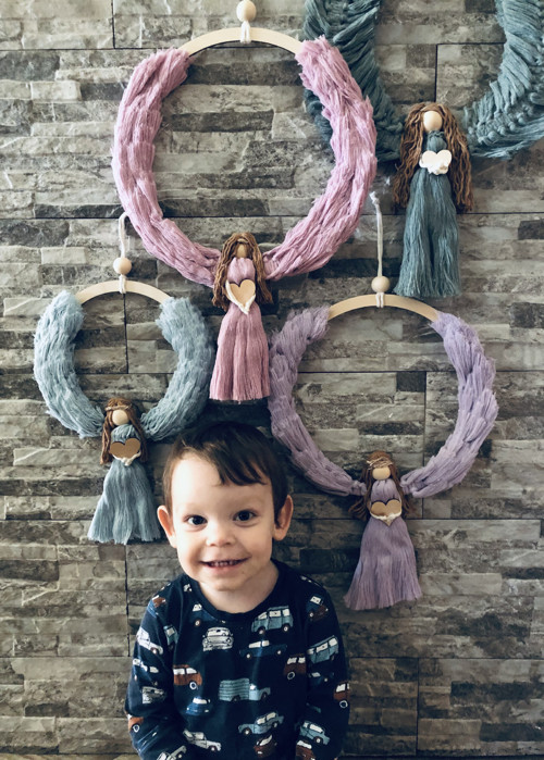 Macramé anděl dekorace — foto 2