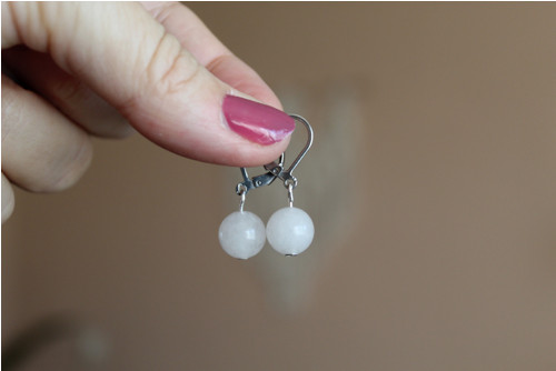 Náušnice nerez ocel + jadeit 10 mm — foto 4