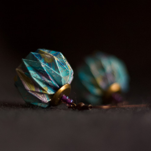 Origami náušnice "pro vodní víly" — foto 3