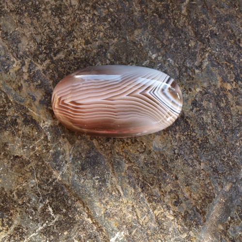 Achát Botswana, kabošon č.2597 — foto 2
