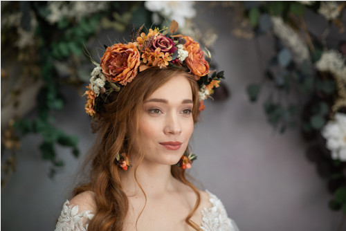 Květinový boho věneček "dokud slunce nezapadne" — foto 3