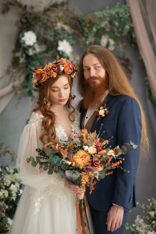 Květinový boho věneček "dokud slunce nezapadne" — foto 6