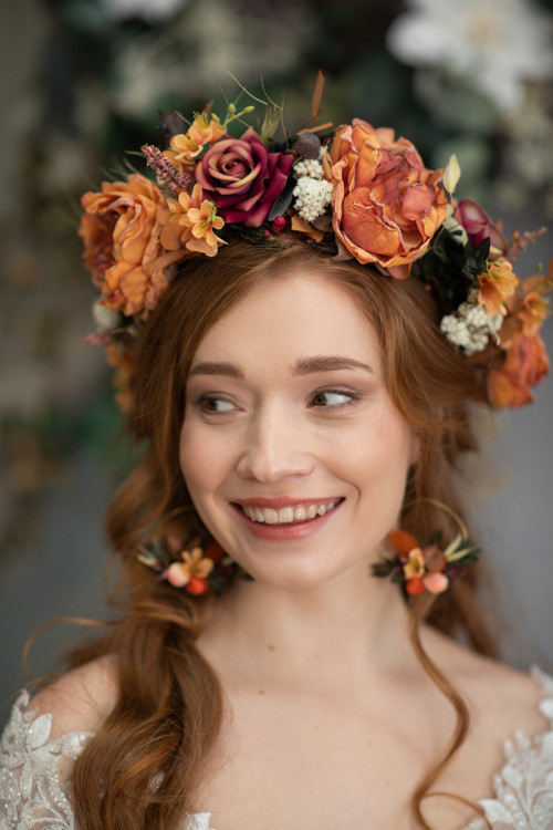 Květinový boho věneček "dokud slunce nezapadne" — foto 4