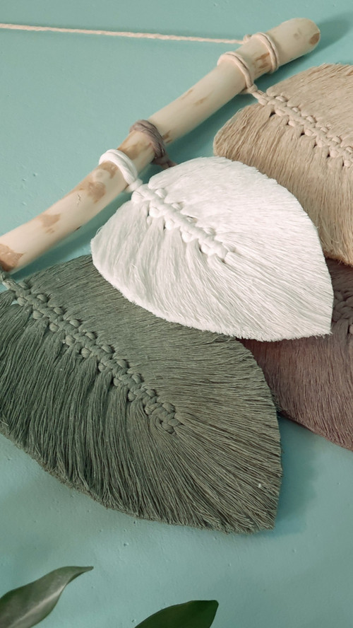 Závěsná dekorace Macramé listy 4 — foto 4