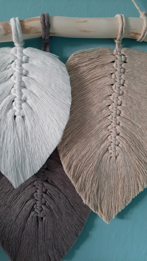 Závěsná dekorace Macramé listy 4 — foto 5