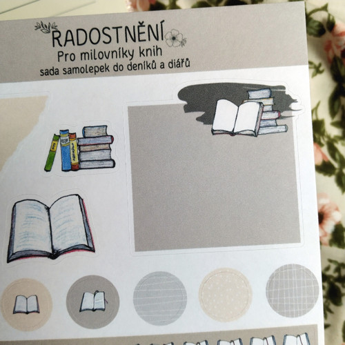 Sada samolepek do deníků - Pro milovníky knih — foto 2