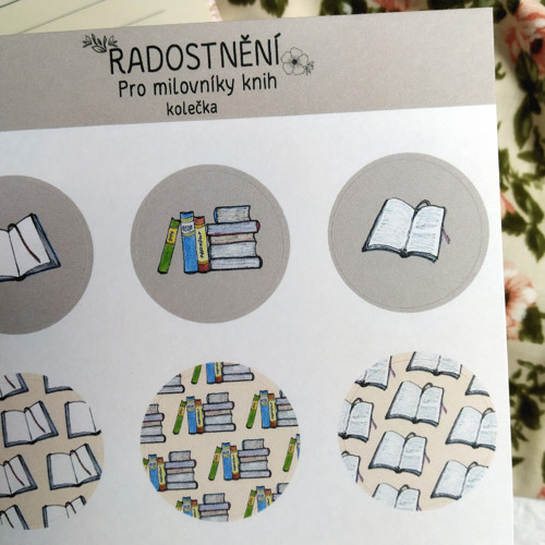 Samolepky "Kolečka" - Pro milovníky knih — foto 2