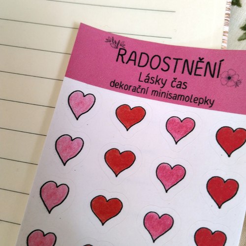 Minisamolepky "Srdíčka" - Lásky čas — foto 2