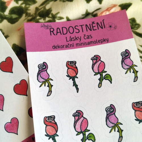 Minisamolepky "Růže" - Lásky čas — foto 2