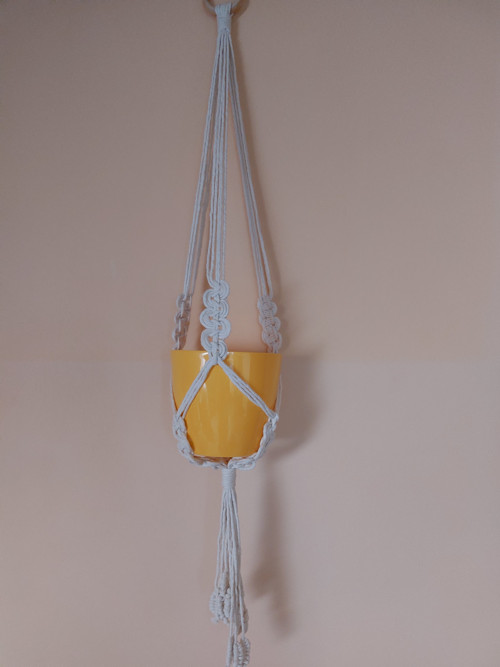 Macramé závěs na květináč — foto 3