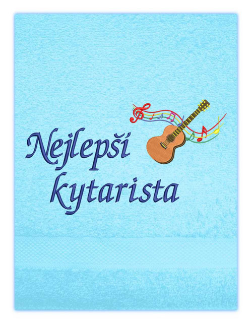 Osuška s výšivkou - Kytara — foto 2