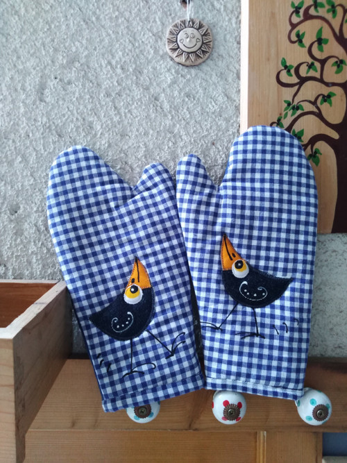 Chňapky s aplikací kosů — foto 3