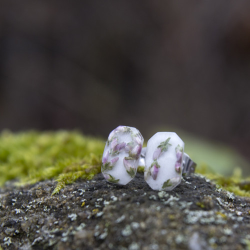 Mini náušnice - vřes — foto 4