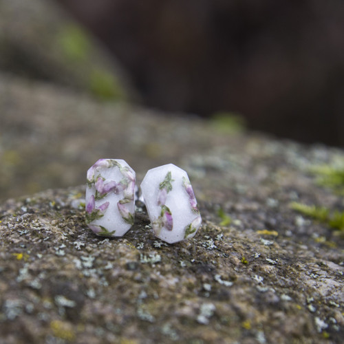 Mini náušnice - vřes — foto 5