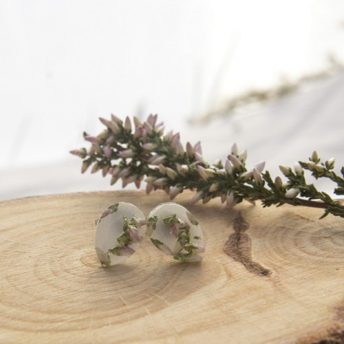 Mini náušnice - vřes — foto 3