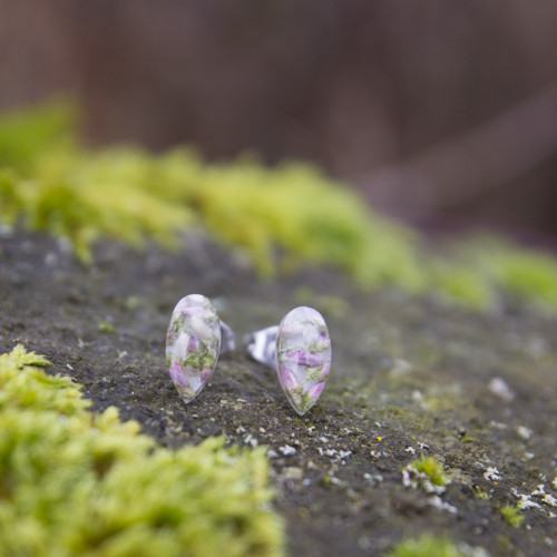 Mini náušnice - vřes — foto 2