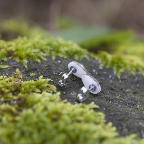 Mini náušnice - vřes — foto 4