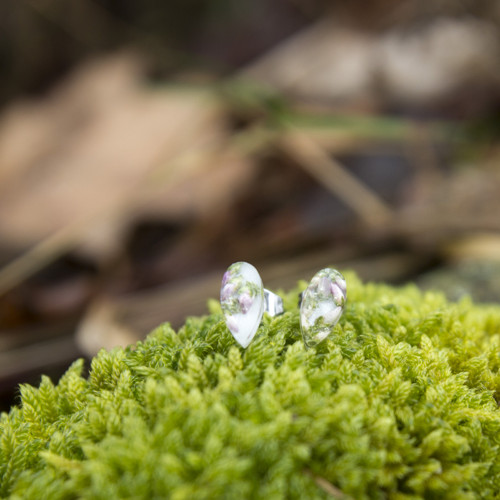 Mini náušnice - vřes — foto 2