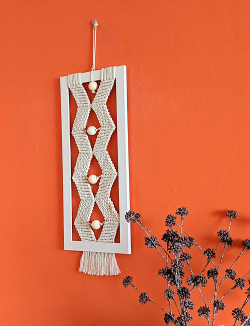 Macramé Boho záves v rámčeku — foto 2
