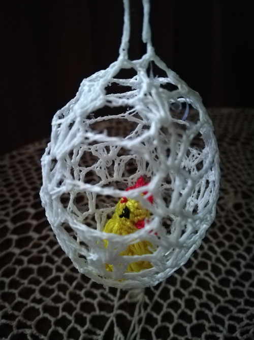 Kraslice s kuřátkem - háčkovaná — foto 3