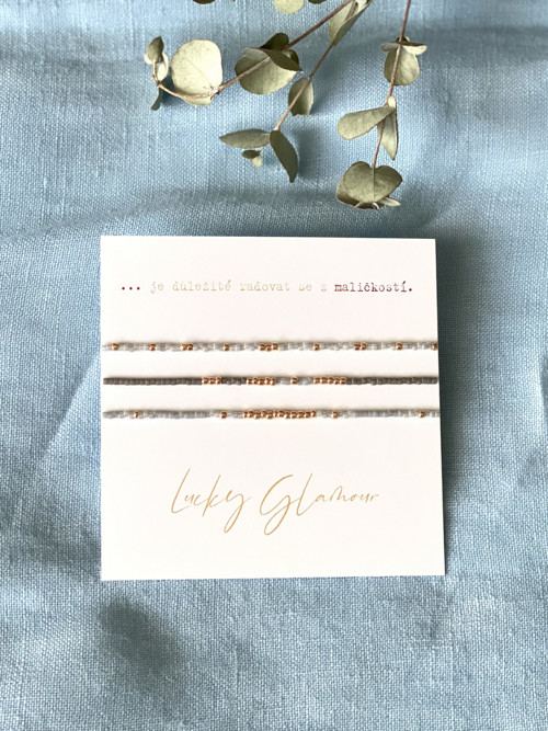 Tří náramkový set “ Gold and grey " — foto 2
