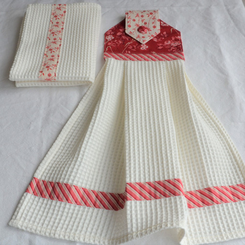 Red and cream - utěrky set — foto 4