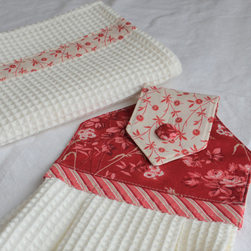 Red and cream - utěrky set — foto 2