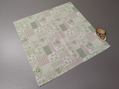 Ubrus 65*65cm ZELENKAVÝ PATCHWORK — foto 2