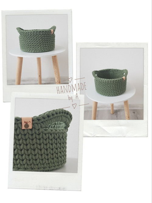 Háčkovaný košík - eucalyptus — foto 4